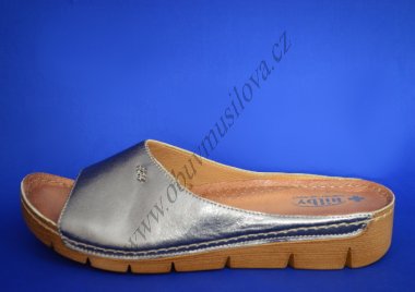 Pantofle HILBY 779 stříbrná