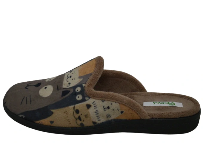 Obuv dámská domácí PEON NS/4124-87 hnědé kočičky