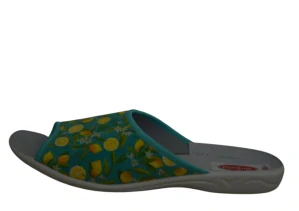 Obuv dámská domácí ROGALLO 28797 zelená s citróny