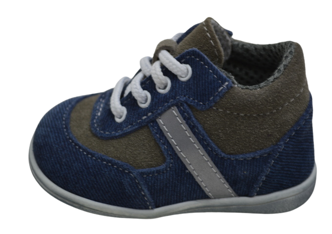 Obuv kotníčková dětská J051/S/Light denim/šedá