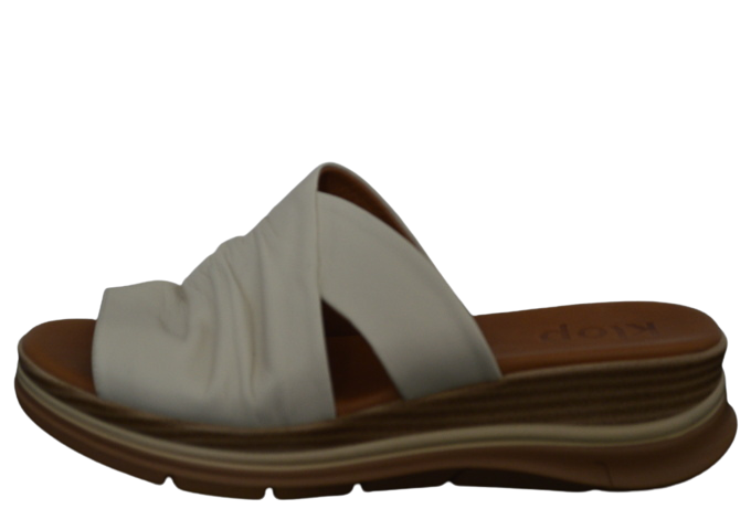 Obuv dámská kožená letní KLOP 280 277-03 béžové pantofle