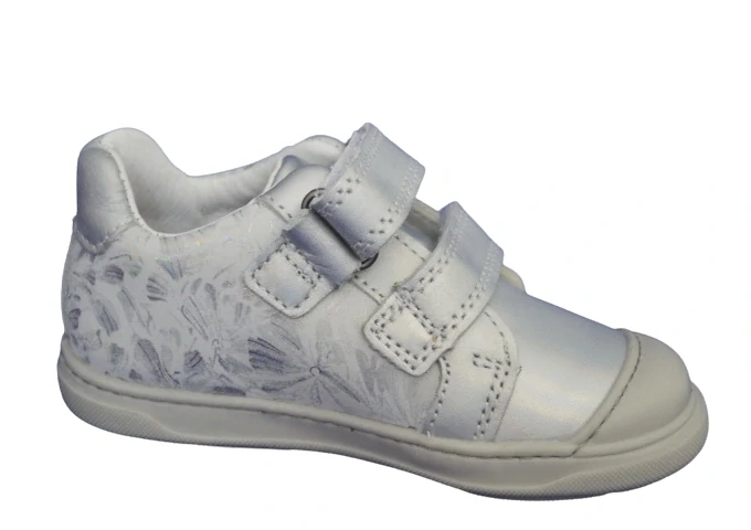 Obuv dětská kožená PONTE DA03-5-1475 stříbrná