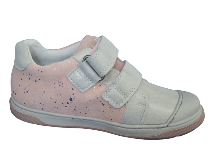 Obuv dětská kožená PONTE DA03-5-1475BL stříbrná