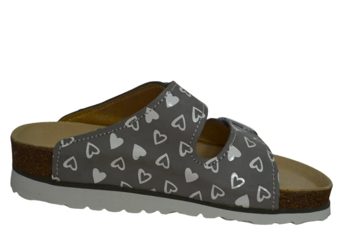 Obuv dámská PEON PE/125K-6S šedá,srdíčka