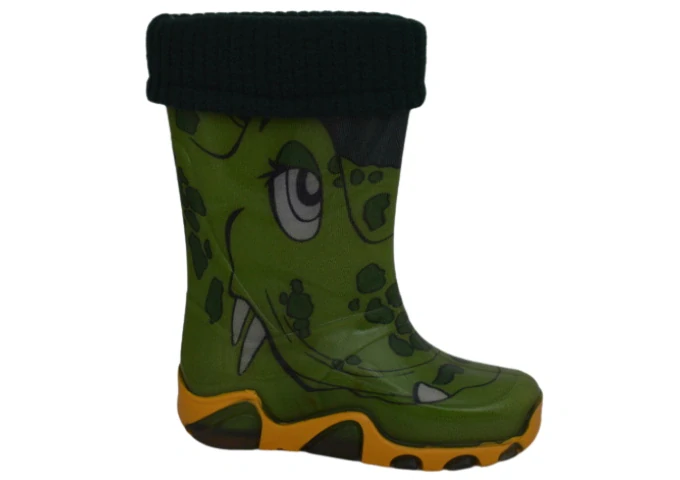 Holínky DEMAR STORMER LUX PRINT 0032 zelený krokodýl