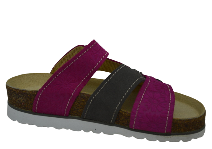 Obuv domácí  PEON 140-611 šedá/růžová