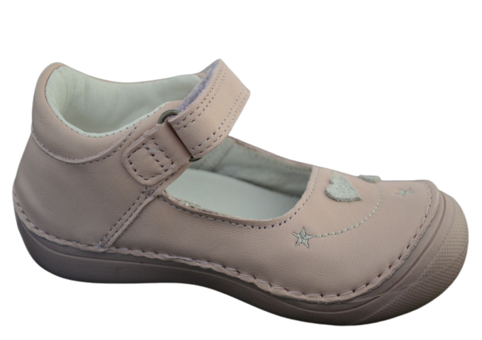 Obuv dětská kožená DA08-6-1215AM růžová