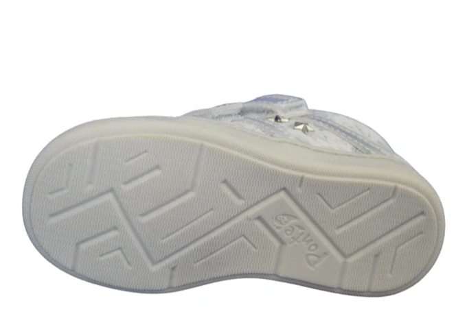 Obuv dětská kožená PONTE DA03-5-1475 stříbrná