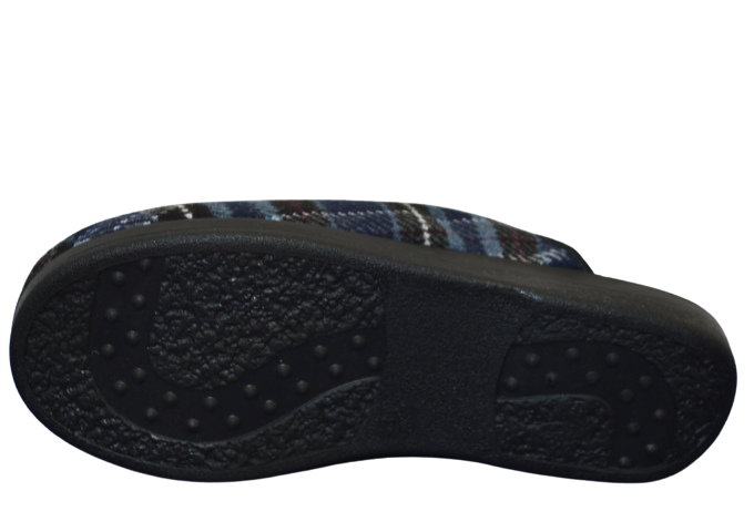 Obuv pánská domácí ROGALLO 4100/019 modré káro