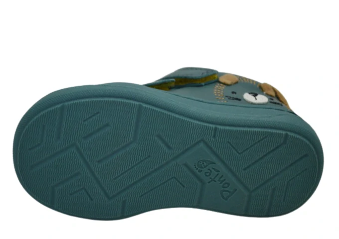 Obuv dětská kožená PONTE DA03-6-2858A modro zelená-turquoise