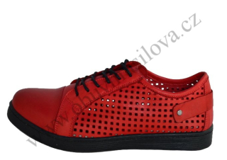 Obuv tenisková kožená 17V DARK RED