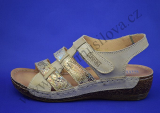 Obuv HILBY 853 BEIGE-GOLD